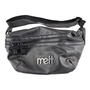 MELT COSMETICS BLACK SLING FANNY BAG CROSSBODY - 10" L x 6" H - ADJUSTABLE STRAP